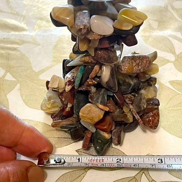 Vintage Natural sea stone candle holder stand candlestick handmade h 4 1/2” - Picture 3 of 5